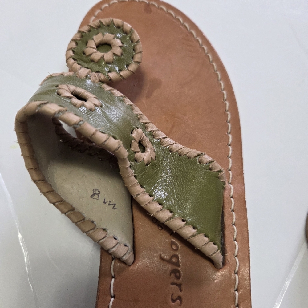 Jack Rogers Ladies Rio Navajo Thong Leather Sandals Size 8M - Picture 5 of 6